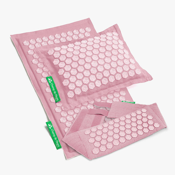 Set Actif Champ de Fleurs rose doux pour une thérapie d’acupression agréable et des moments de bien-être en mouvement

